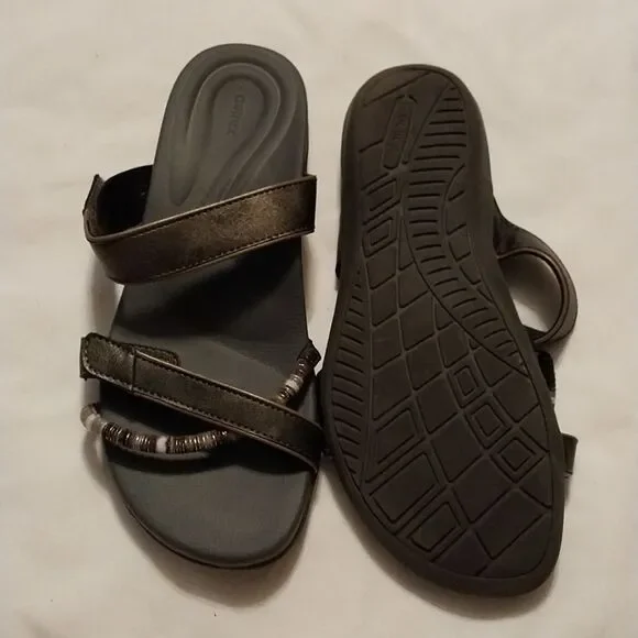 AETREX slip on double strap velcro closure sandals size 7 - Picture 4 of 8